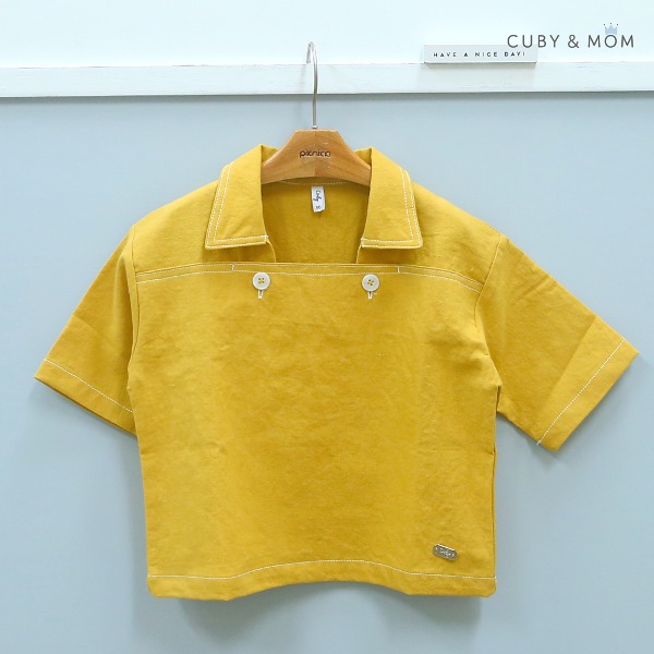 [큐비앤맘]마린 카라 7부 셔츠(봄)